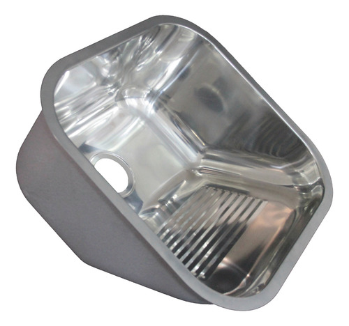 Tanque Lavanderia 44x44 Aço Inox 304 Brilhante Com Válvula