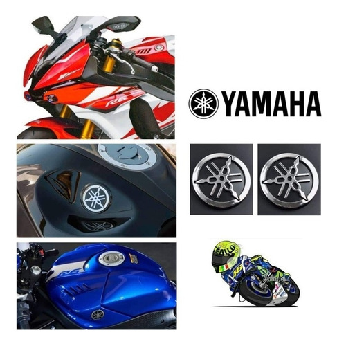 Insignias Tanque Par 3d Diapason Yamaha R6r Fz07 Fz09 Mt09 R