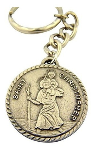 Llavero De Automoción, Llavero Con Medalla De San Cristóbal 
