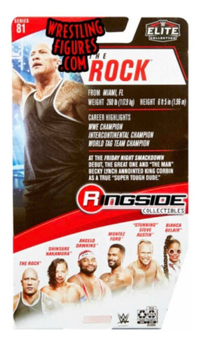Imagen 2 de 2 de Figura De Elite 81 Wwe The Rock Con Accesorios Es Original