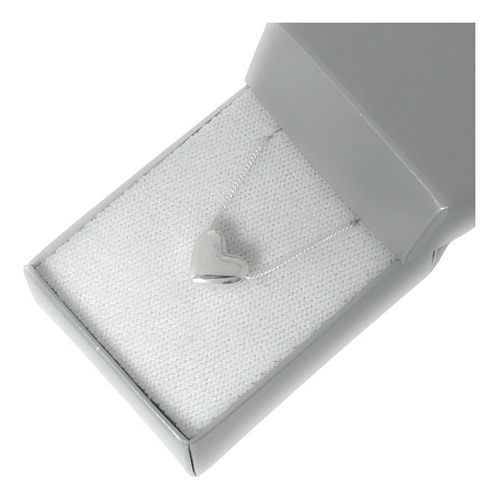 Imagen 5 de 10 de Cadena Con Dije Corazón Collar Chico Plata 925 (arg50042)