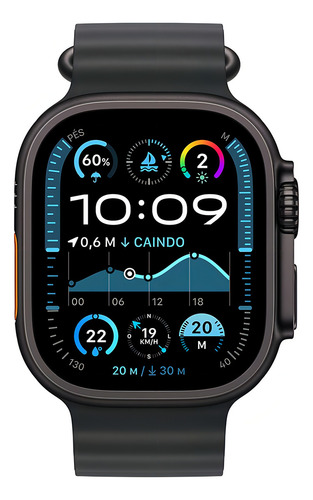 Apple Watch Ultra 2 Gps + Cellular Caixa Preta De Titânio Preto Correa Ocean Preto Titânio