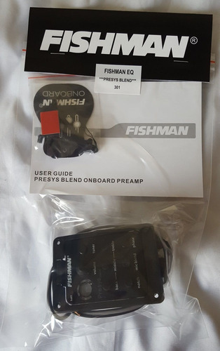 Micrófono Piezoeléctrico Con Preamplificador Para Guitarra Fishman 301 Negro