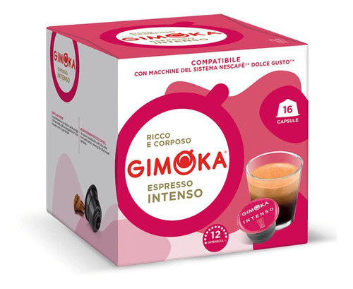  Café intenso espresso en cápsula Gimoka sem glúten