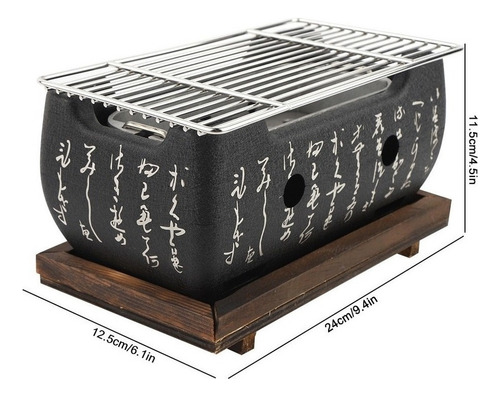 . Horno Rectangular Cocina Japonesa Estufa De Carbón Japonés