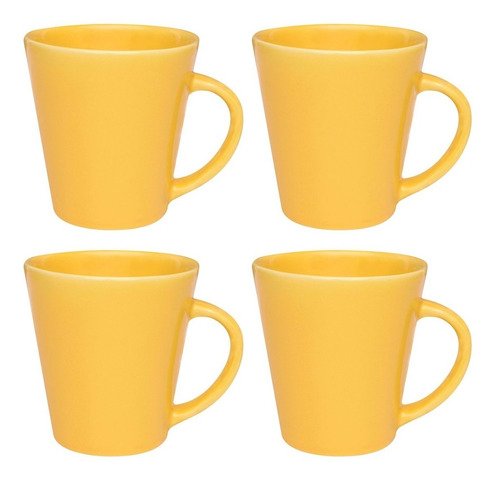 Set X4 Jarros Drop Taza Mug 250 Ml Biona Café Té Colores