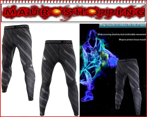 Lycra Deportiva Larga Para Hombre Leggins Compresion Gym