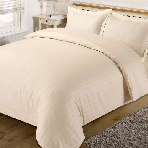 Imagen 2 de 2 de Duvet Cover Beige Líneas Microfibra Doble