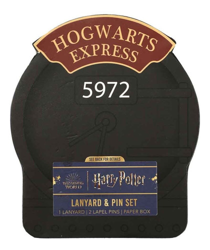 Imagen 6 de 6 de Harry Potter Hogwarts Express Set Pin Portagafete Lanyard