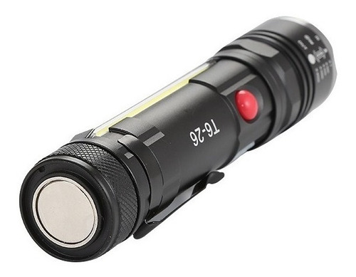 Lampara Táctica Con Cob 3000 Lumens Recargable Con Clip Iman