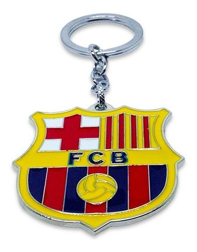 Imagen 5 de 9 de Llavero Fc Barcelona Escudo Metálico Doble Cara