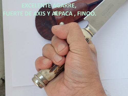 Cuchillo Smiedden Hoja 16cm Inoxidable Ciervo-alpaca Un Lujo