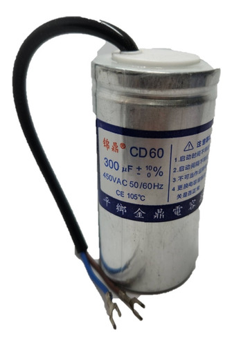 Capacitor De Arranque Para Motores 300uf 450vac Cd60