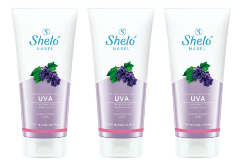 3 Pack Crema Corporal De Uva Shelo