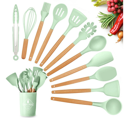 Utensilios Silicona 12 Set Cocina Espatulas Reposteria