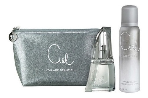 Perfume Mujer Ciel Crystal + Desodorante + Neceser Estuche