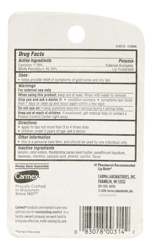 Carmex Lip Balm Tube Classic Medicated 0.35 Ounce 3 Count (1