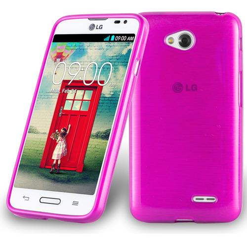 Cadorabo Funda Para LG L70 1.sim Color Rosa Silicona Tpu Gel