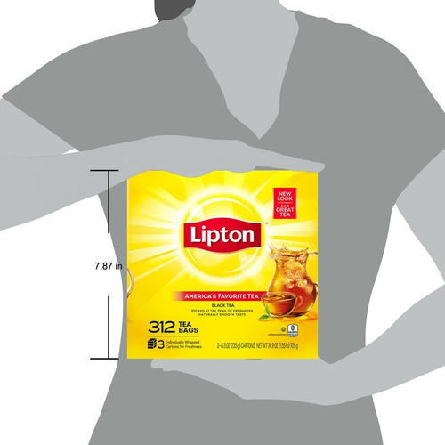 Imagen 7 de 10 de Te Lipton Black Tea El Favorito De América 312 Bolsitas