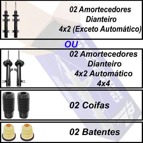 Par Amortecedor Coifa Batente Diant Ecosport 4x4 4x2 2002/12
