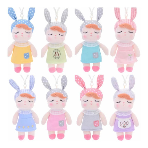 Imagem 1 de 6 de Kit 20 Boneca Metoo Angela Panda Coelha Chaveiro Original