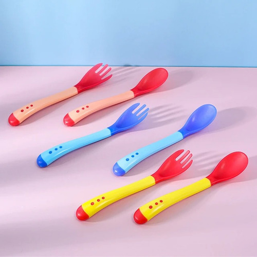 Set 2 Cucharas De Silicona Para Bebes