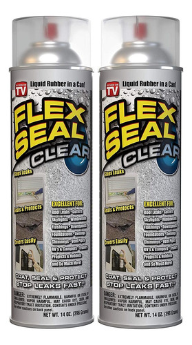 Flex Seal Transparente 14oz Sellador Fugas Spray 2 Pack Msi Color Clear