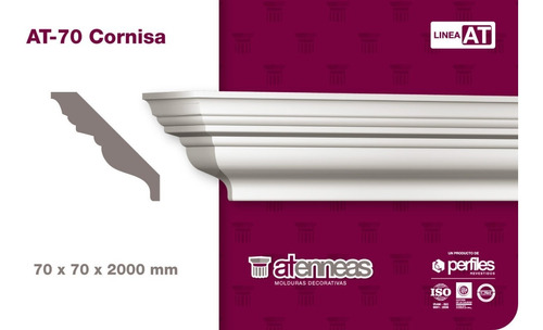 Moldura Cornisa Interior Atenneas Telgopor At-70 X 2mt