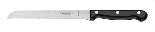 Tramontina Ultracorte cuchillo para pan acero inoxidable 7'' color negro
