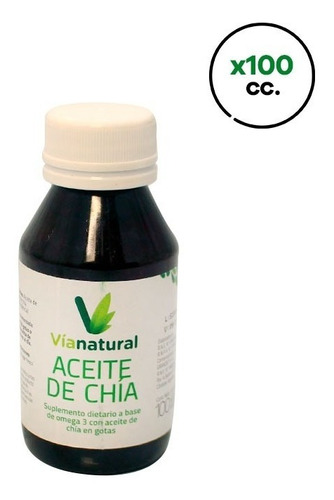Imagen 1 de 4 de Aceite De Chia X 100cc Omega 3 (antioxidante Colesterol)
