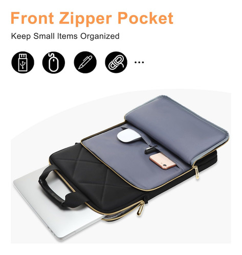 Bolso Bandolera Mosiso Para Laptop O Tablet, Ipad, Dell Y Hp Negro.