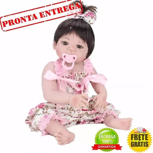 Bebê Boneca Realista Reborn Silicone Vaquinha Pronta Entrega