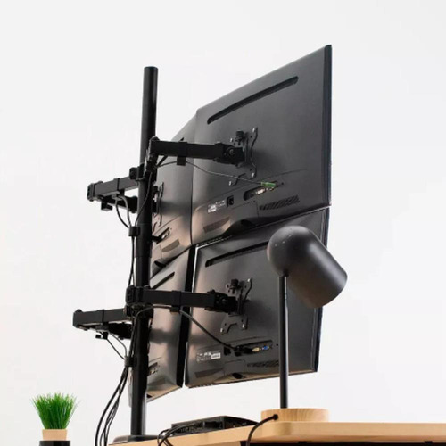 Suporte De Mesa Para 4 Monitores 15 A 32 Regulável 360