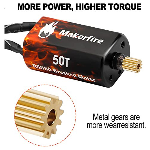 Motor Rc 050 50t Motor Cepillado De Alto Par Con Soporte De