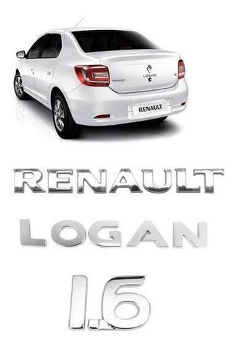 Kit Emblemas Insignias Renault Logan 1.6
