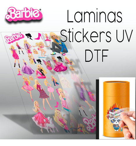 Stickers Uv Dtf Barbie