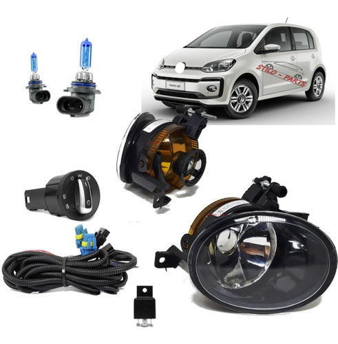 Kit Farol Milha Aux+ Super Branca Volks Up ! 2018 19 20 2021