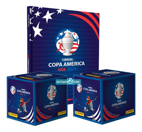 Álbum Pasta Dura+2 Cajas X 50 Copa América Usa 2024 Panini