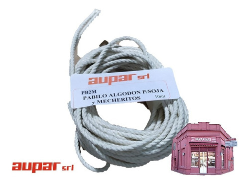 Imagen 3 de 6 de Pabilo 100% Algodón Eco P/cera De Soja Extra Grueso X 10mts
