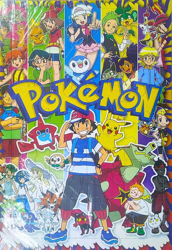 Pack 6 Rompecabezas De Pokemon De 24 Piezas 47cm X 32cm