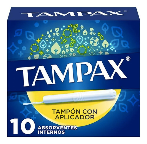 Tampones Tampax Regular Flujo Regular 3 Paquetes De 10 Pzas