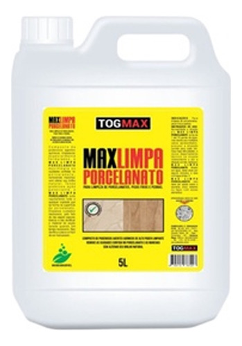 Limpa Pisos Concentrado Porcelanato 5 Litro Togmax Pós Obra