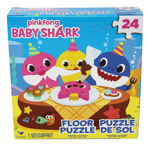 Juegos Cardinal 6054915 Baby Shark 24pc Floor Puzzle, Multi