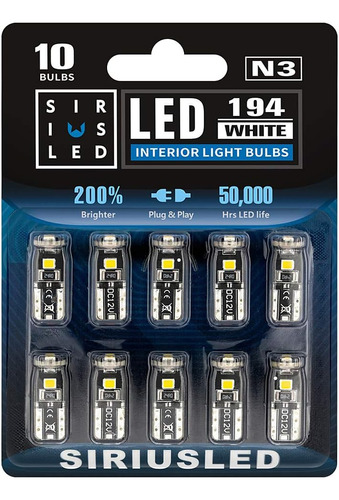 Siriusled 194 Bombillas Led Extremadamente Superbrillan...