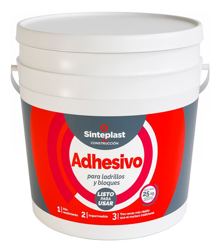 Imagen 1 de 10 de Adhesivo Para Ladrillos Y Bloques 25kg Sinteplast