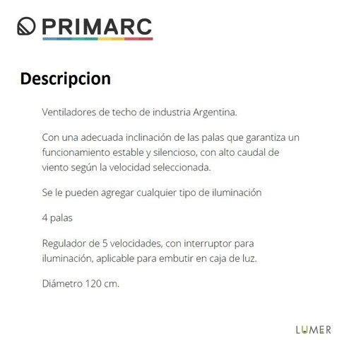 Pack X 4 Ventilador De Techo 4p Metal Blanco + Panel Led 18w