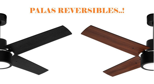 Imagen 2 de 6 de Ventilador Techo Madera Plafón Led Protalia Minimalista