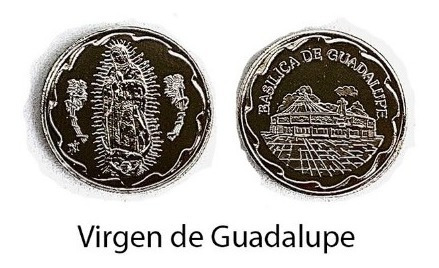 Imagen 3 de 4 de Arras Matrimoniales Oro Blanco Lam 14k Virgen De Guadalupe
