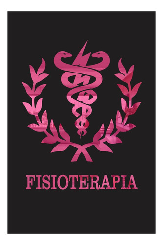 Quadro Decorativo Curso Fisioterapia Mdf Acrílico Espelhado Pink