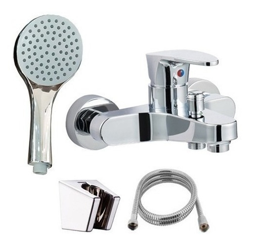 Imagen 2 de 3 de Grifería Monocomando Ducha Cromada Duchador Baño